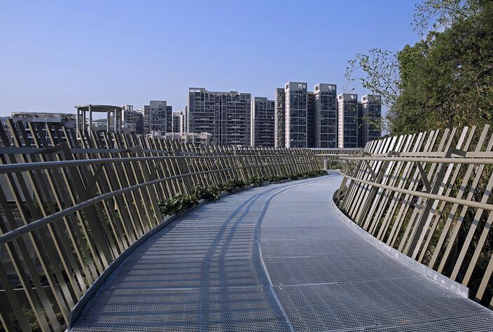 金牛山鋼格柵板福道